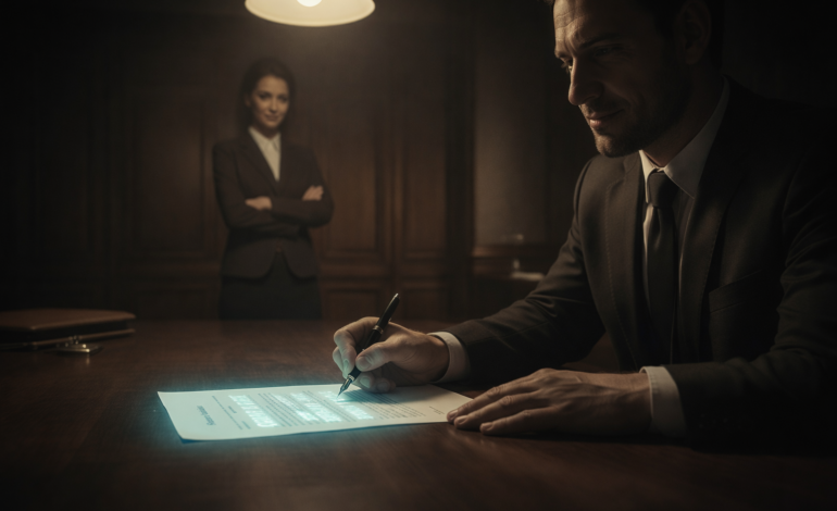 The Divorce Papers He Signed in Invisible Ink