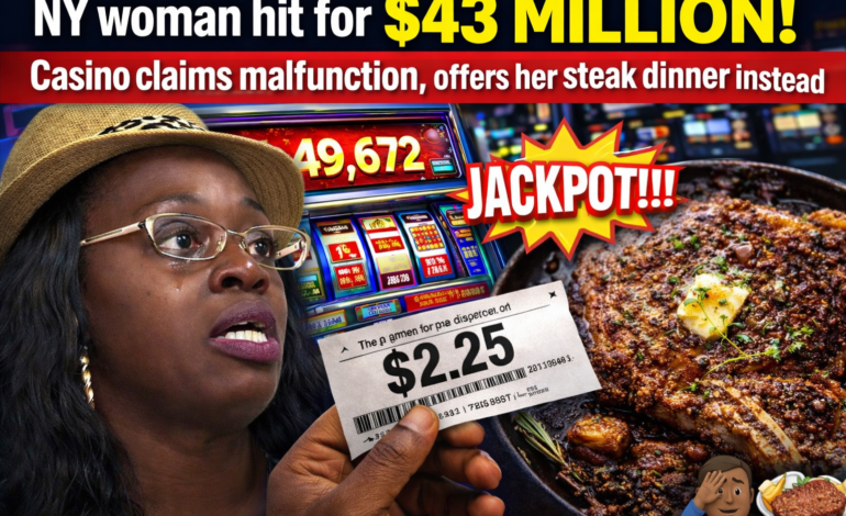 NY Woman Hit for $43 million on the slot machine: The Casino Claims it was a Malfunction