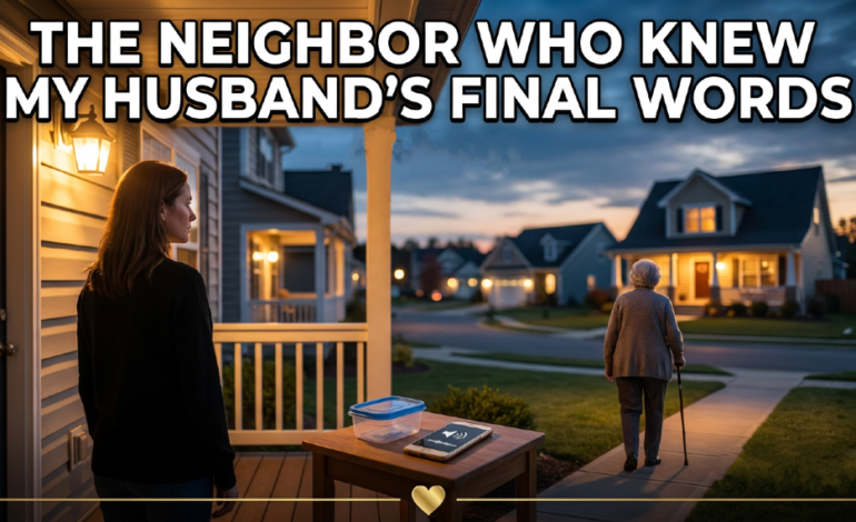 The Neighbor Who Knew My Husband’s Final Words