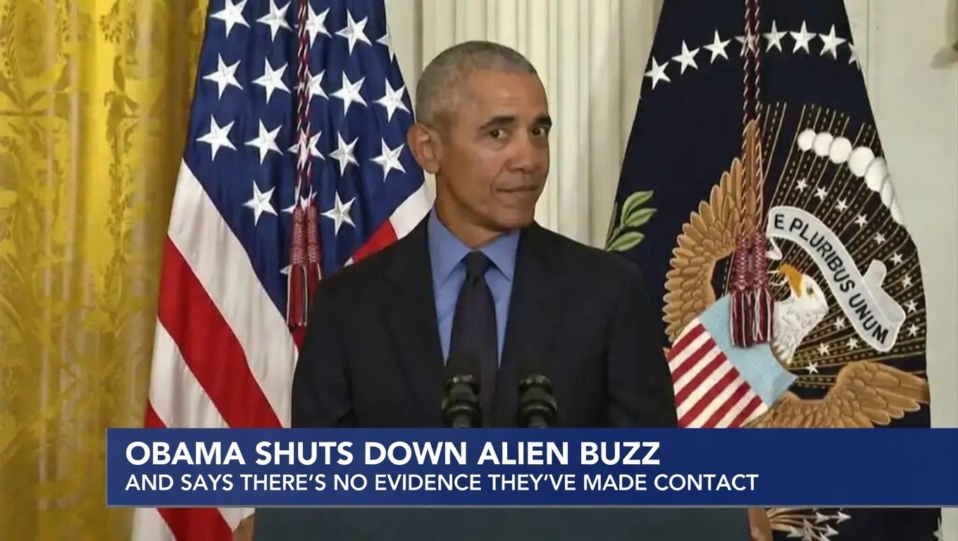 Obama Shuts Down Alien Buzz And Says There’s No Evidence They’ve Made Contact