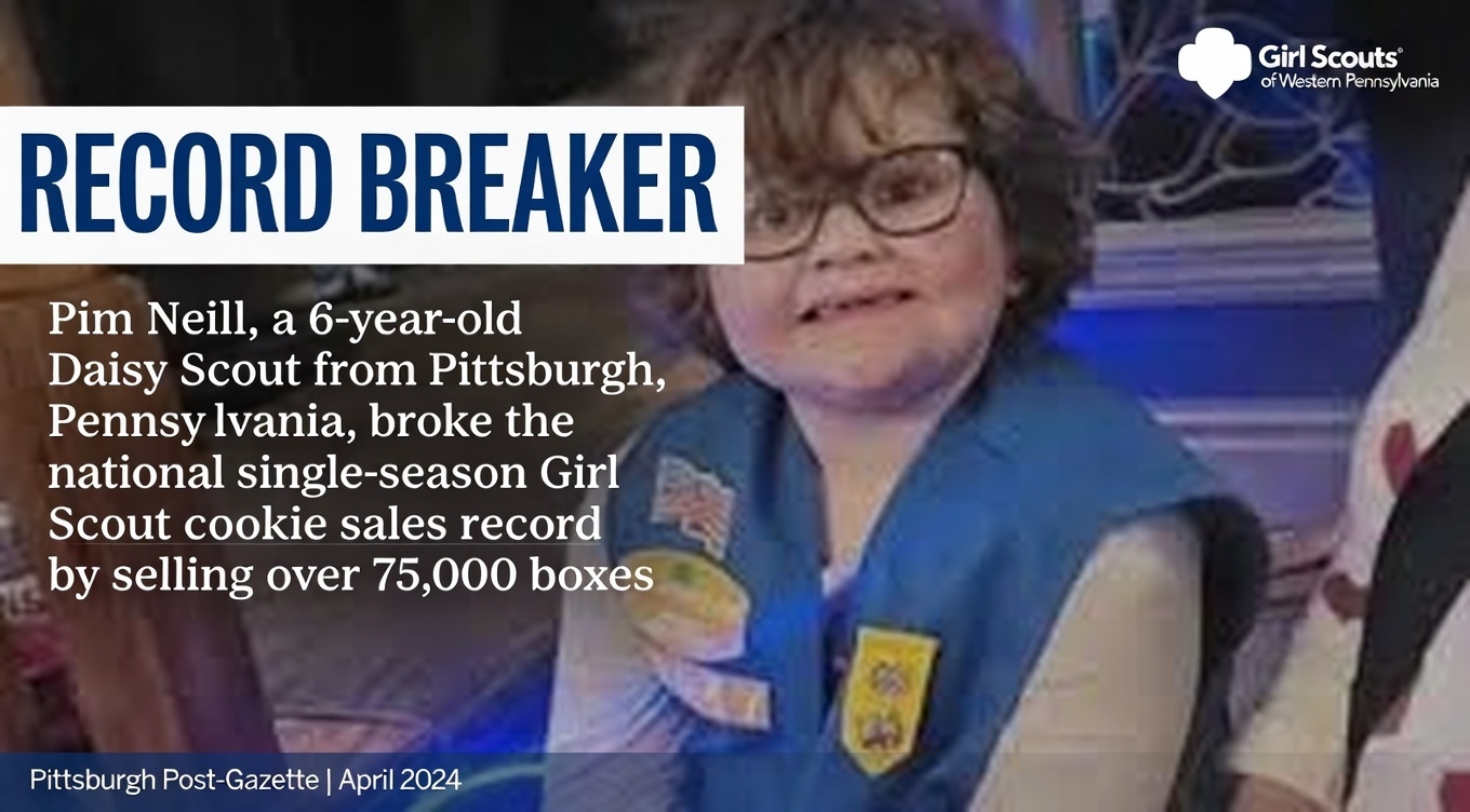 6-year-old sells record breaking 75k Boxes of Girl Scout Cookies across 50 States