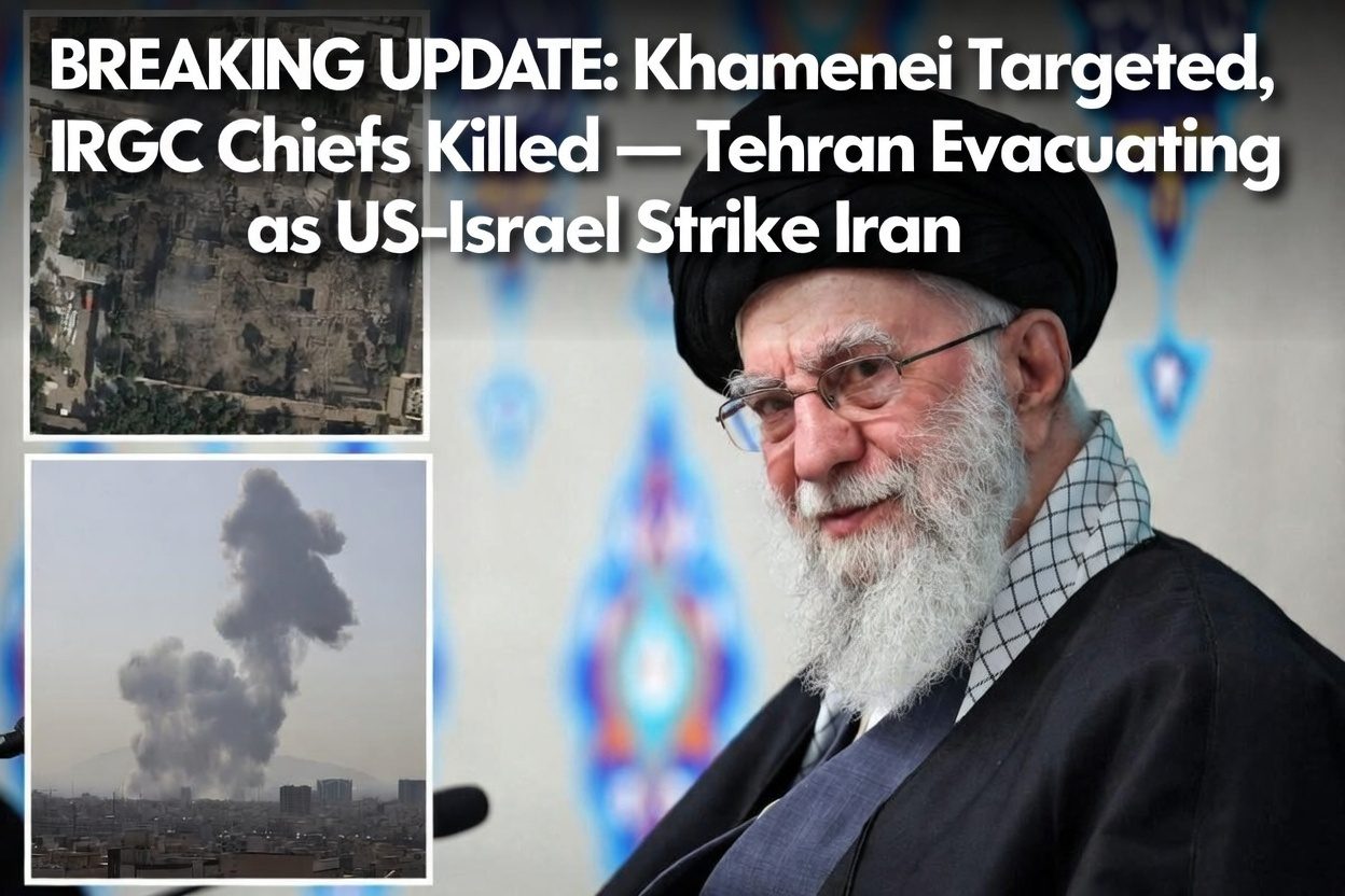 Khamenei Targeted, IRGC Chiefs Killed — Tehran Evacuating as US-Israel Strike Iran