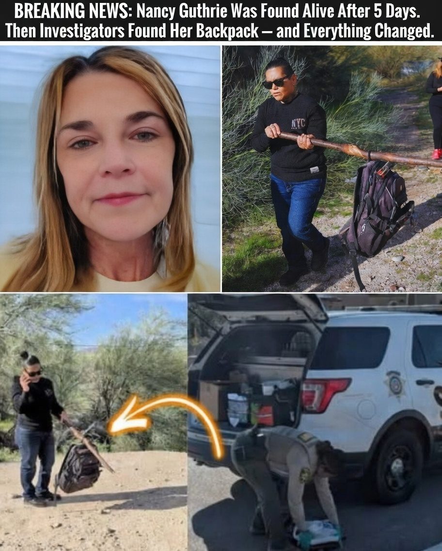 Nancy Guthrie Was Found Alive After 5 Days. Then Investigators Found Her Backpack — and Everything Changed.
