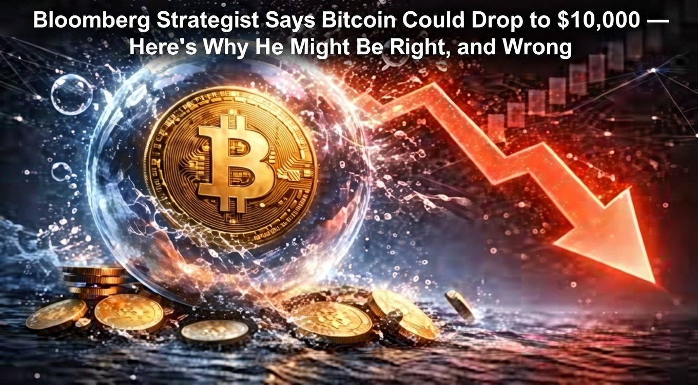 Bloomberg Strategist Says Bitcoin Could Drop to $10,000 — Here’s Why He Might Be Right, and Wrong