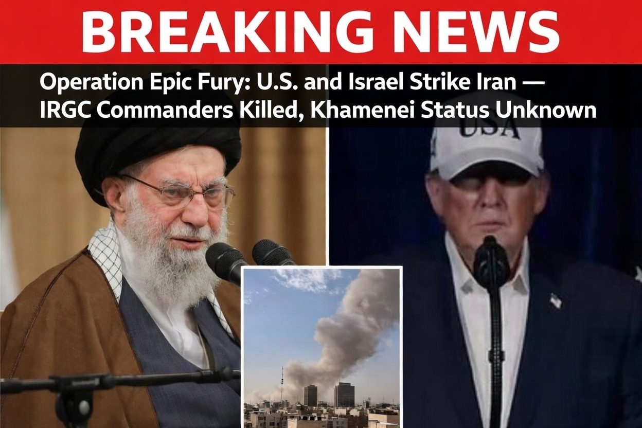 Operation Epic Fury: U.S. and Israel Strike Iran — IRGC Commanders Killed, Khamenei Status Unknown