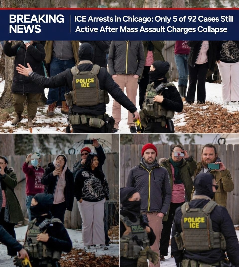 ICE Arrests in Chicago: Only 5 of 92 Cases Still Active After Mass Assault Charges Collapse