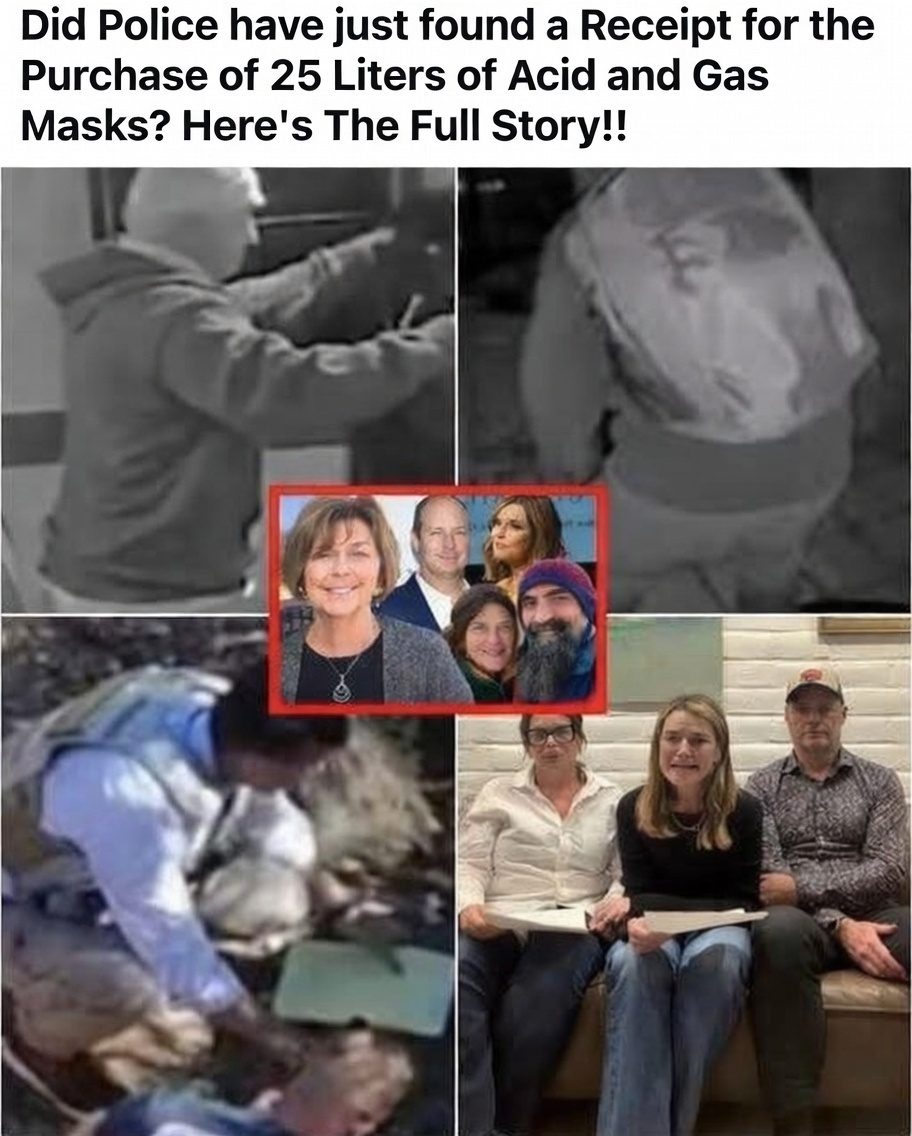 Did Police have just found a Receipt for the Purchase of 25 Liters of Acid and Gas Masks? Here’s The Full Story!!