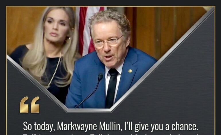 Senate Chaos Erupts Rand Paul and Markwayne Mullin Clash So Hard the Hearing Was Forced to Stop