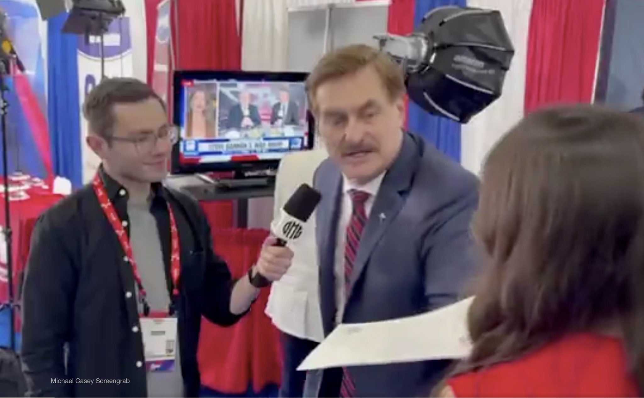 Mike Lindell Says “I’m Not Accepting It” But He Was Just Served With a Lawsuit Live on Camera