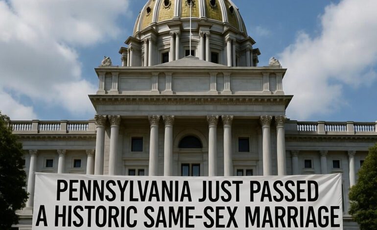 Pennsylvania Just Passed a Historic Same-Sex Marriage Bill — The 127–72 Vote Is Making Headlines Nationwide