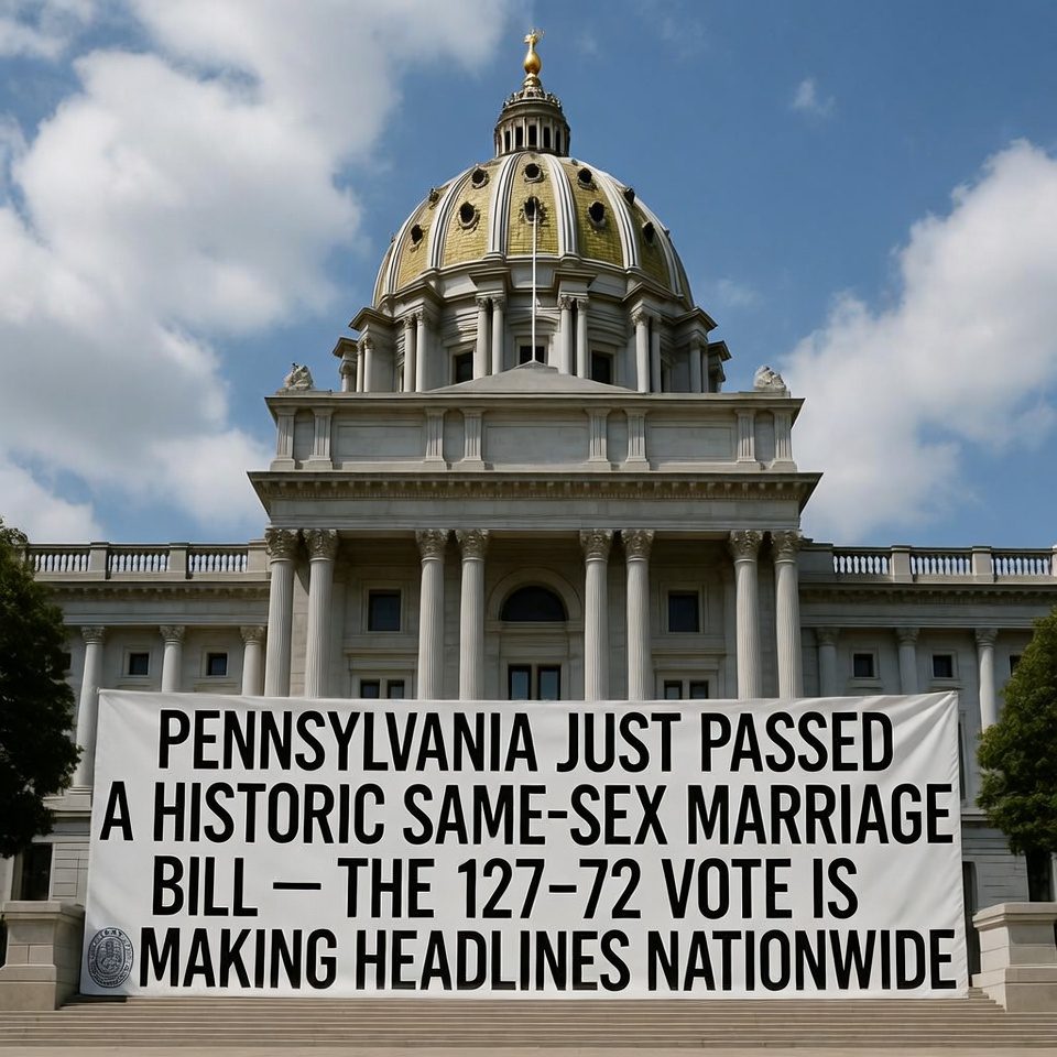 Pennsylvania Just Passed a Historic Same-Sex Marriage Bill — The 127–72 Vote Is Making Headlines Nationwide