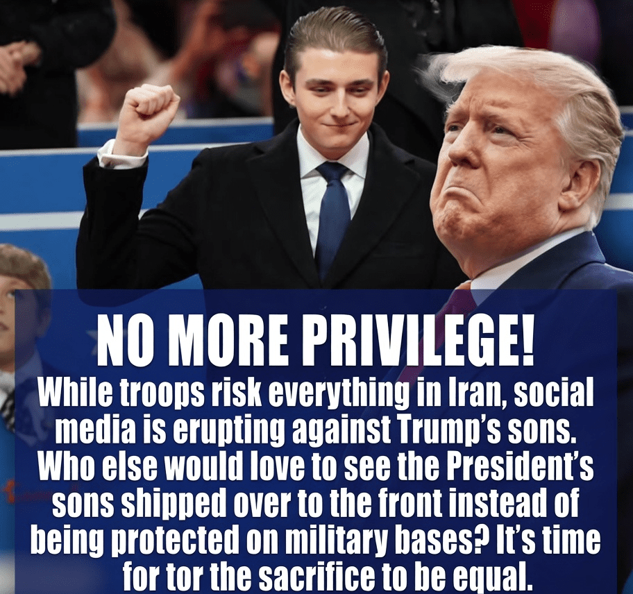 TOTAL OUTRAGE! Social Media Demands Trump’s Sons Join the Troops in Iran