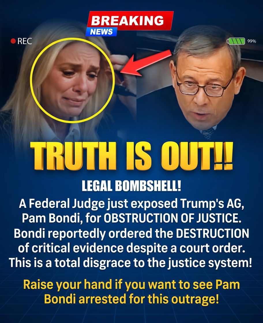 Federal Judge Blasts Pam Bondi for Destroying Key Evidence Under Trump’s Watch