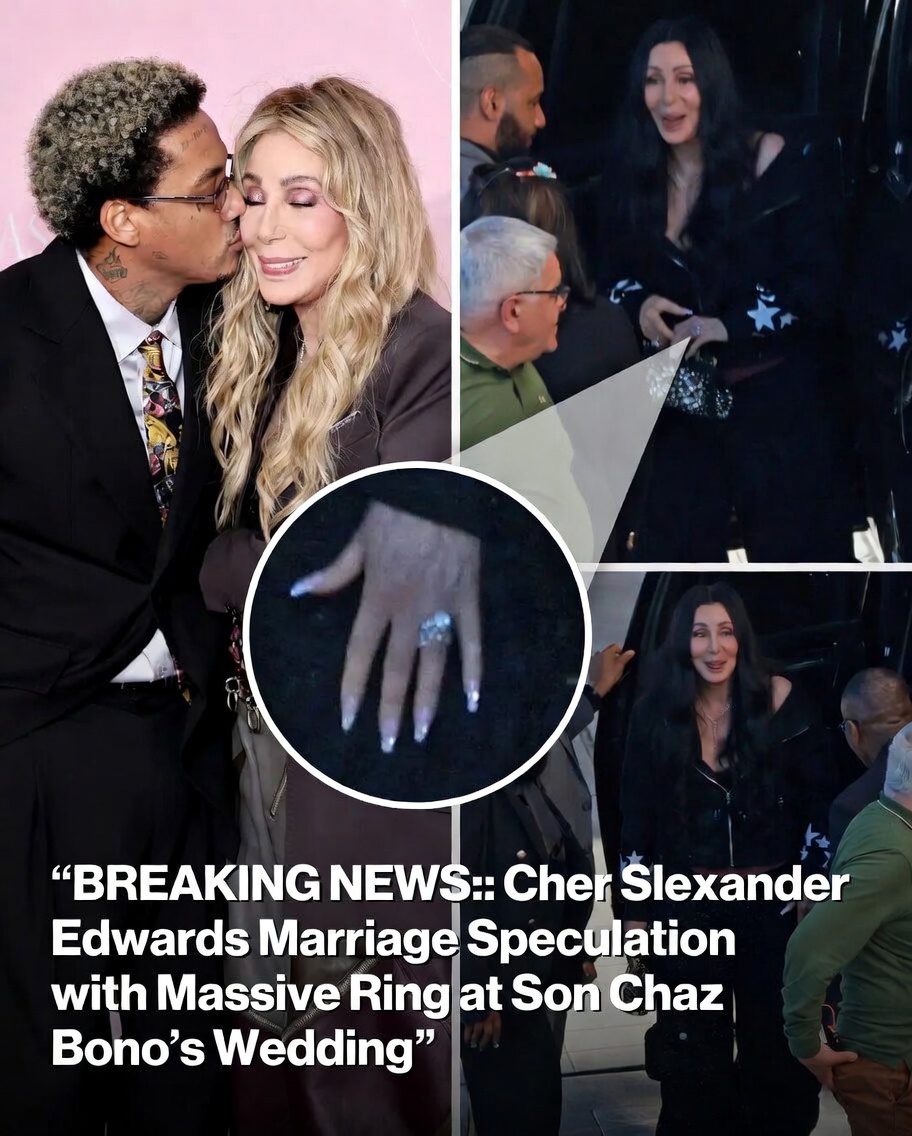 Cher Sparks Alexander Edwards Marriage Speculation with Massive Ring at Son Chaz Bono’s Wedding