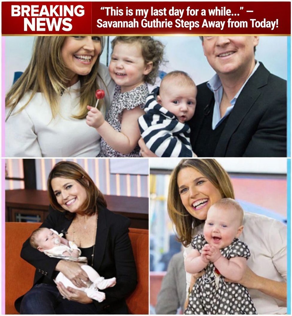 “This is my last day for a while…” — Savannah Guthrie Steps Away from Today