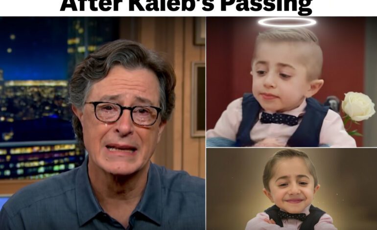 Heartbreaking: Stephen Colbert Breaks Down After Kaleb’s Passing — One Final Message Left Fans Speechless