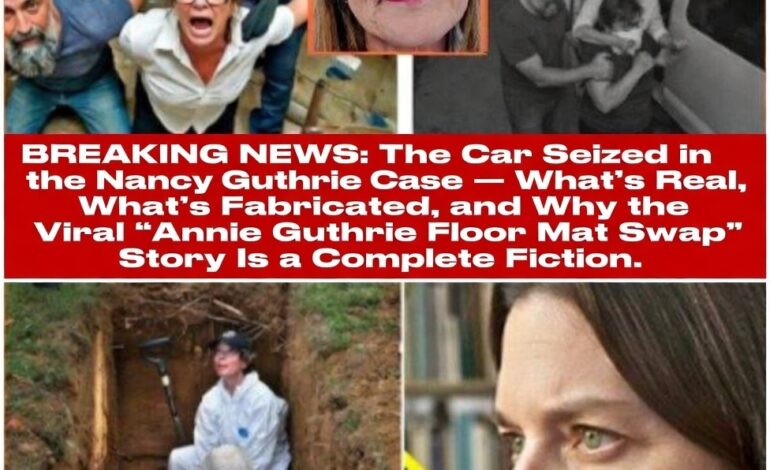 The Car Seized in the Nancy Guthrie Case — What’s Real, What’s Fabricated, and Why the Viral “Annie Guthrie Floor Mat Swap” Story Is a Complete Fiction