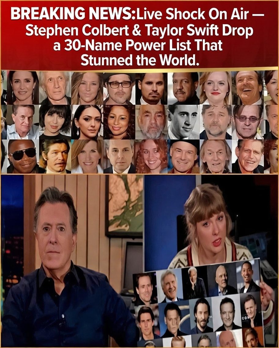 SHOCKING DEVELOPMENTS IN THE LAST 48 HOURS: Live Shock On Air — Stephen Colbert & Taylor Swift Drop a 30-Name Power List That Stunned the World