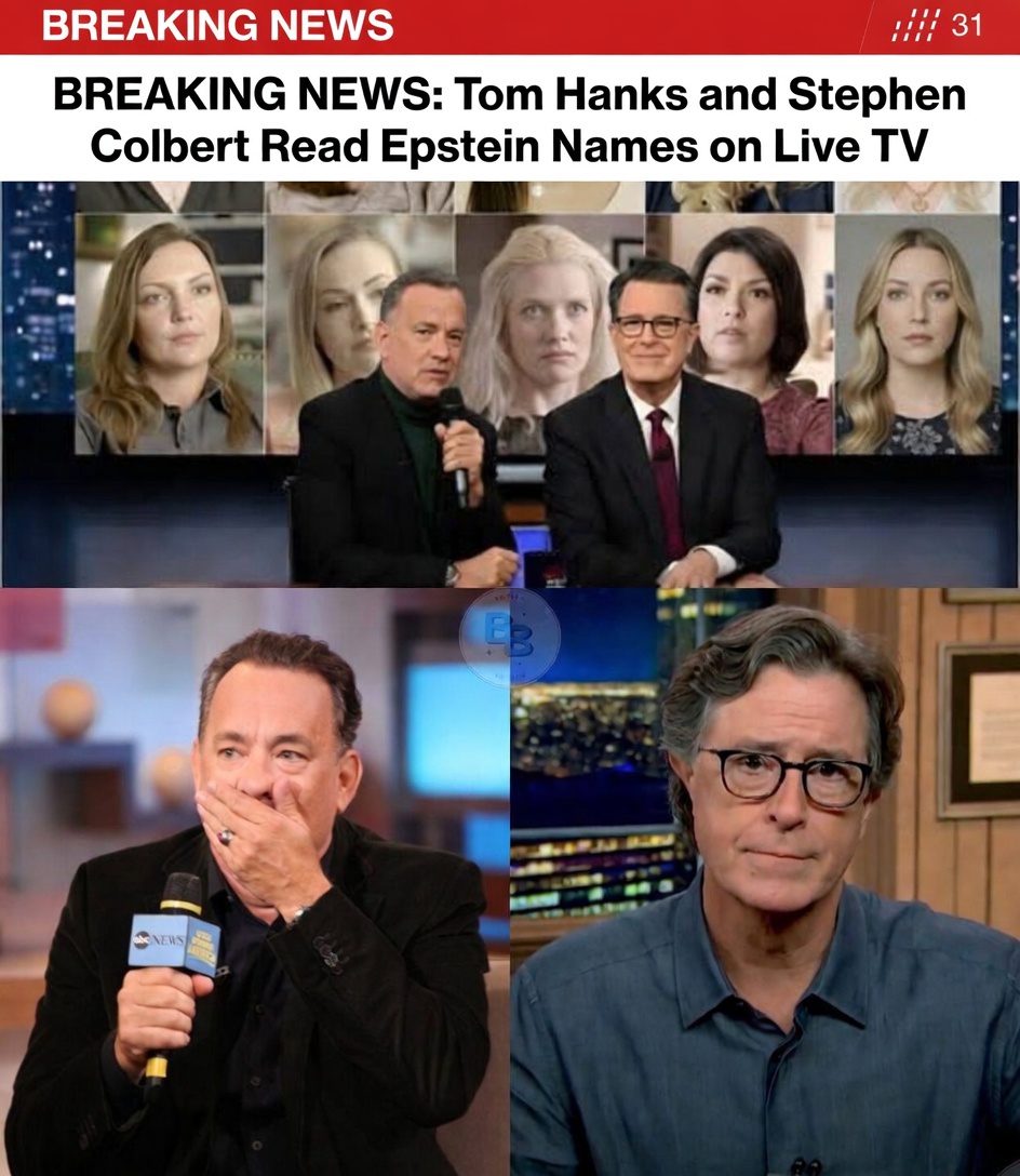 Tom Hanks and Stephen Colbert Read Epstein Names on Live TV — Did It Really Happen?