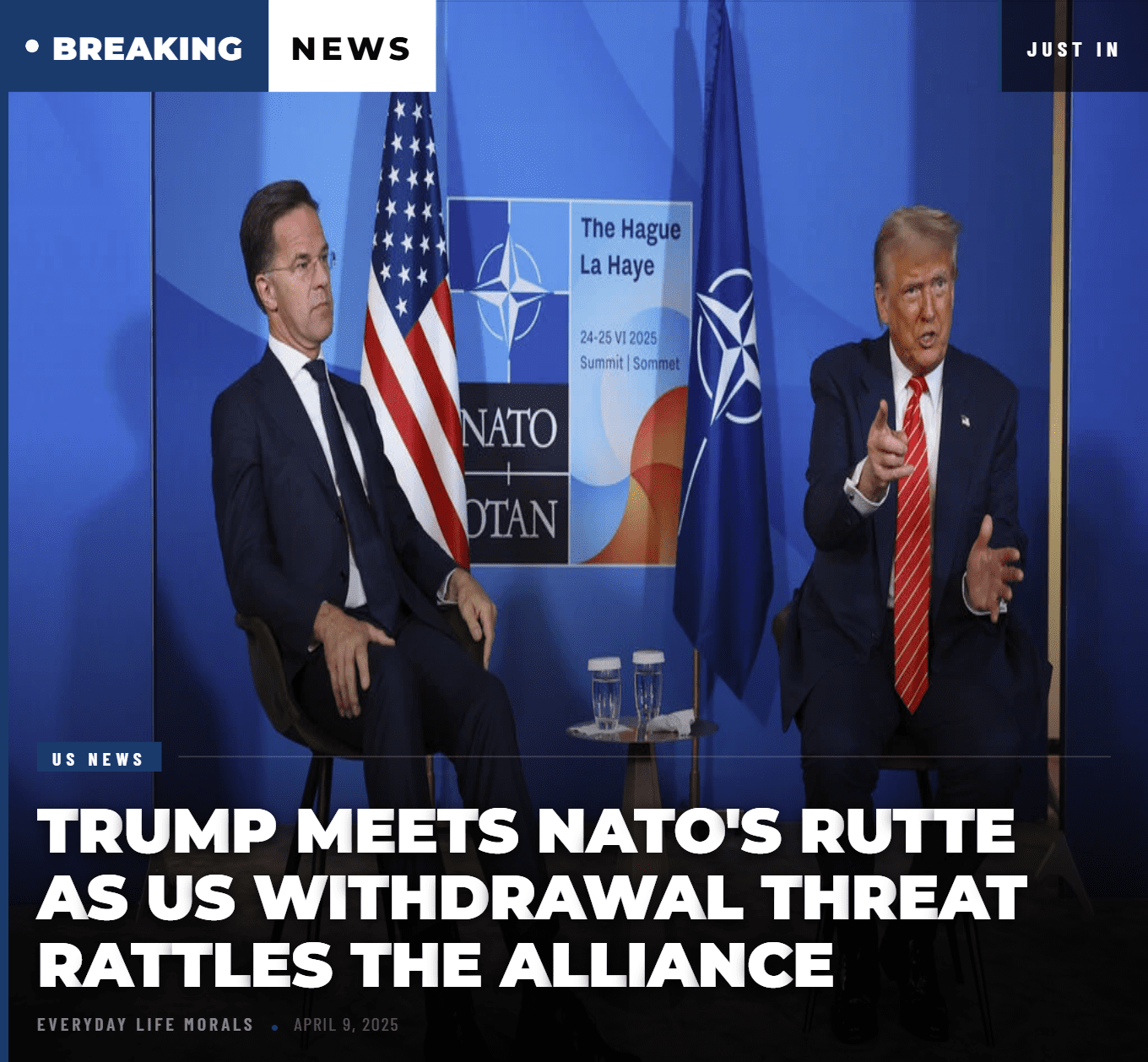 Trump Meets NATO’s Rutte as US Withdrawal Threat Rattles the Alliance