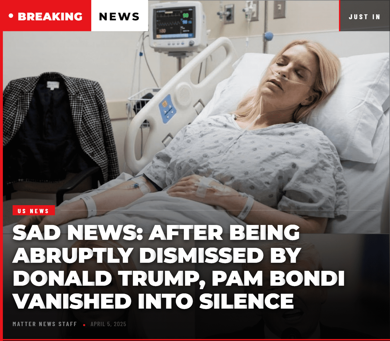 SAD NEWS: After Being Abruptly Dismissed by Donald Trump, Pam Bondi Vanished Into Silence