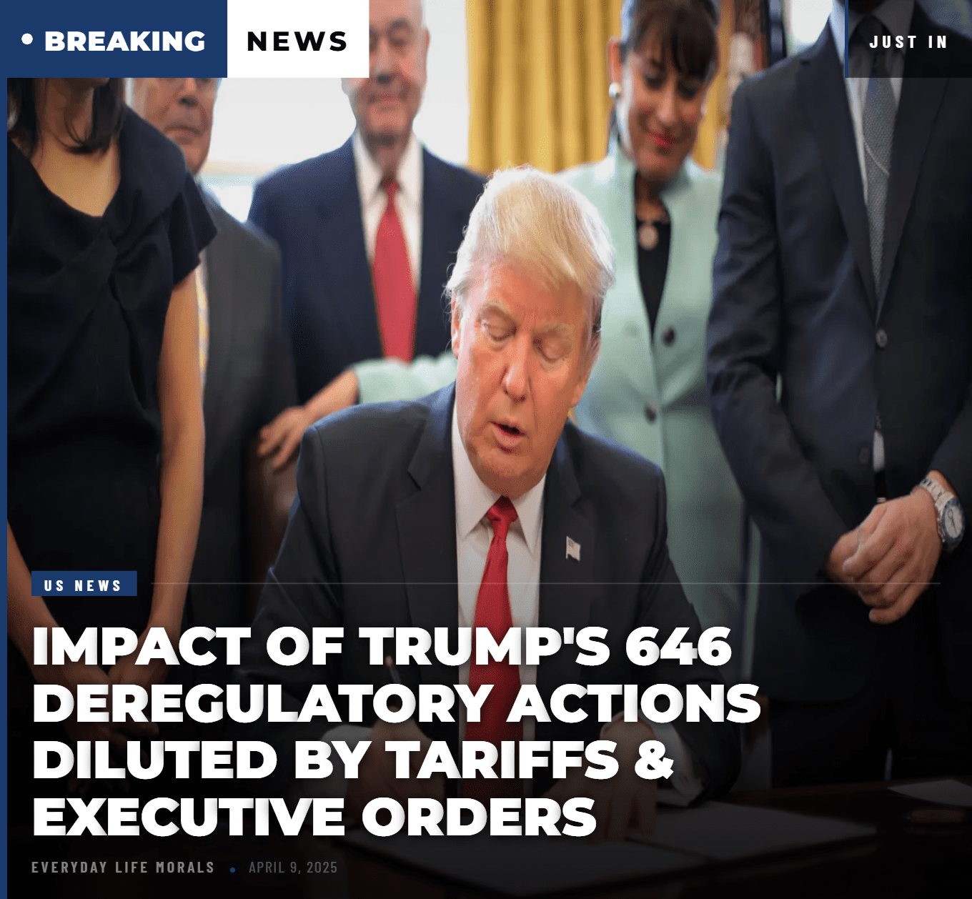 Impact of Trump’s 646 Deregulatory Actions Diluted by Tariffs & Executive Orders