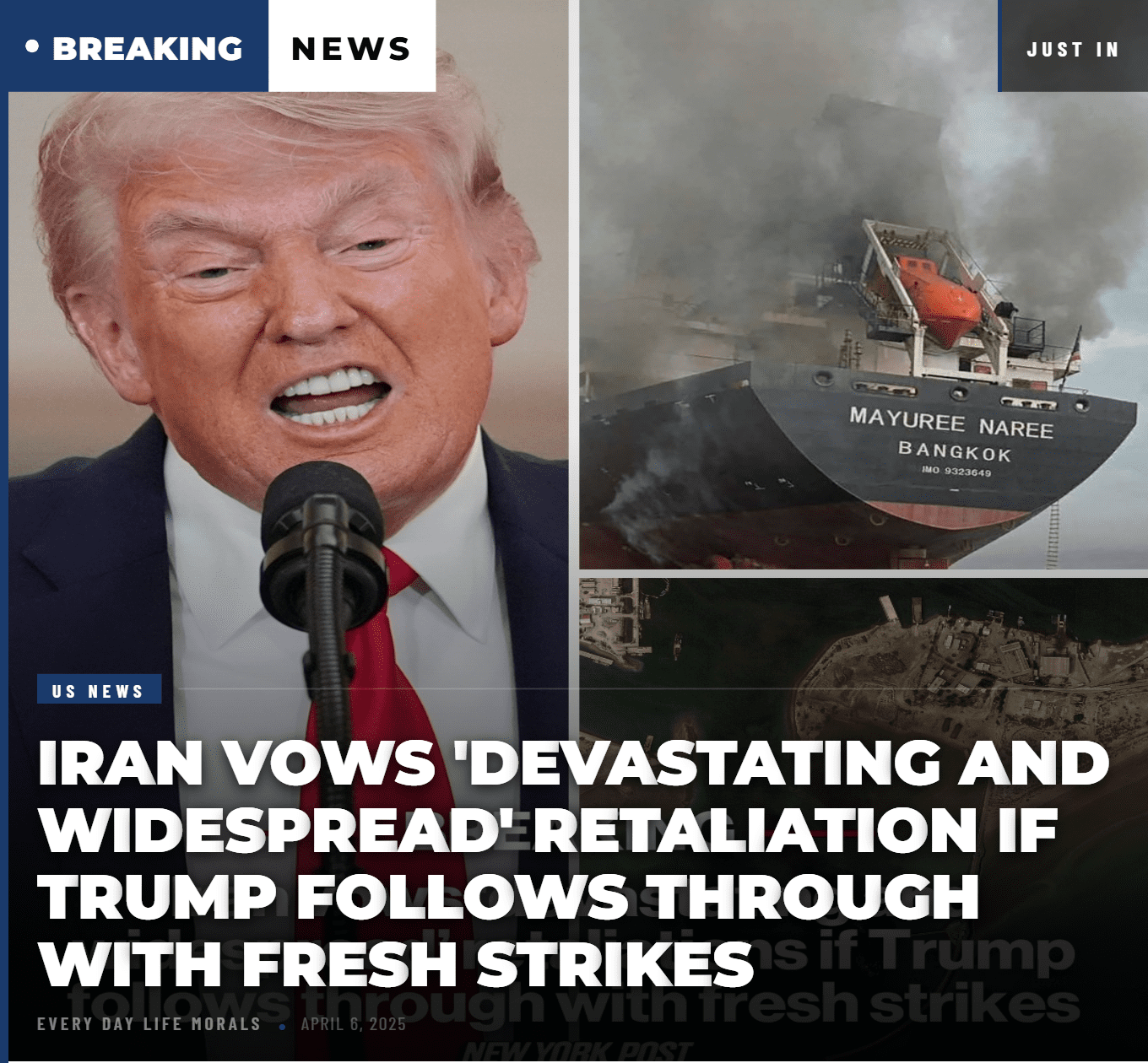 Iran Vows ‘Devastating and Widespread’ Retaliation if Trump Follows Through With Fresh Strikes