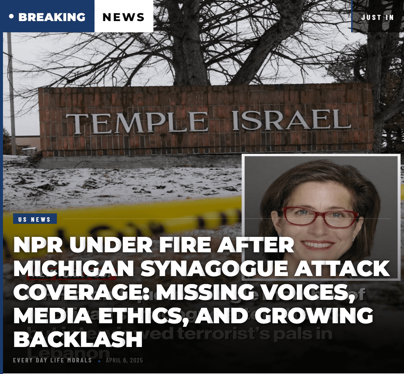 NPR Criticized for Michigan Synagogue Coverage – Missing Victims’ Voices Sparks Debate