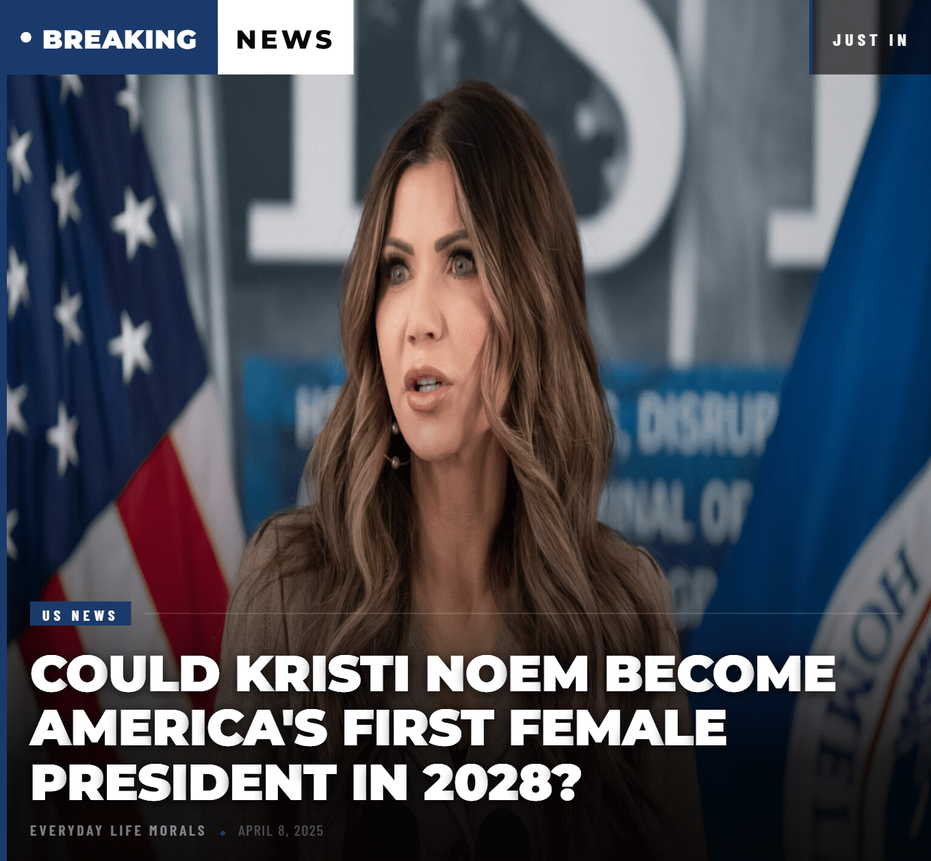 Could Kristi Noem Become America’s First Female President in 2028? 